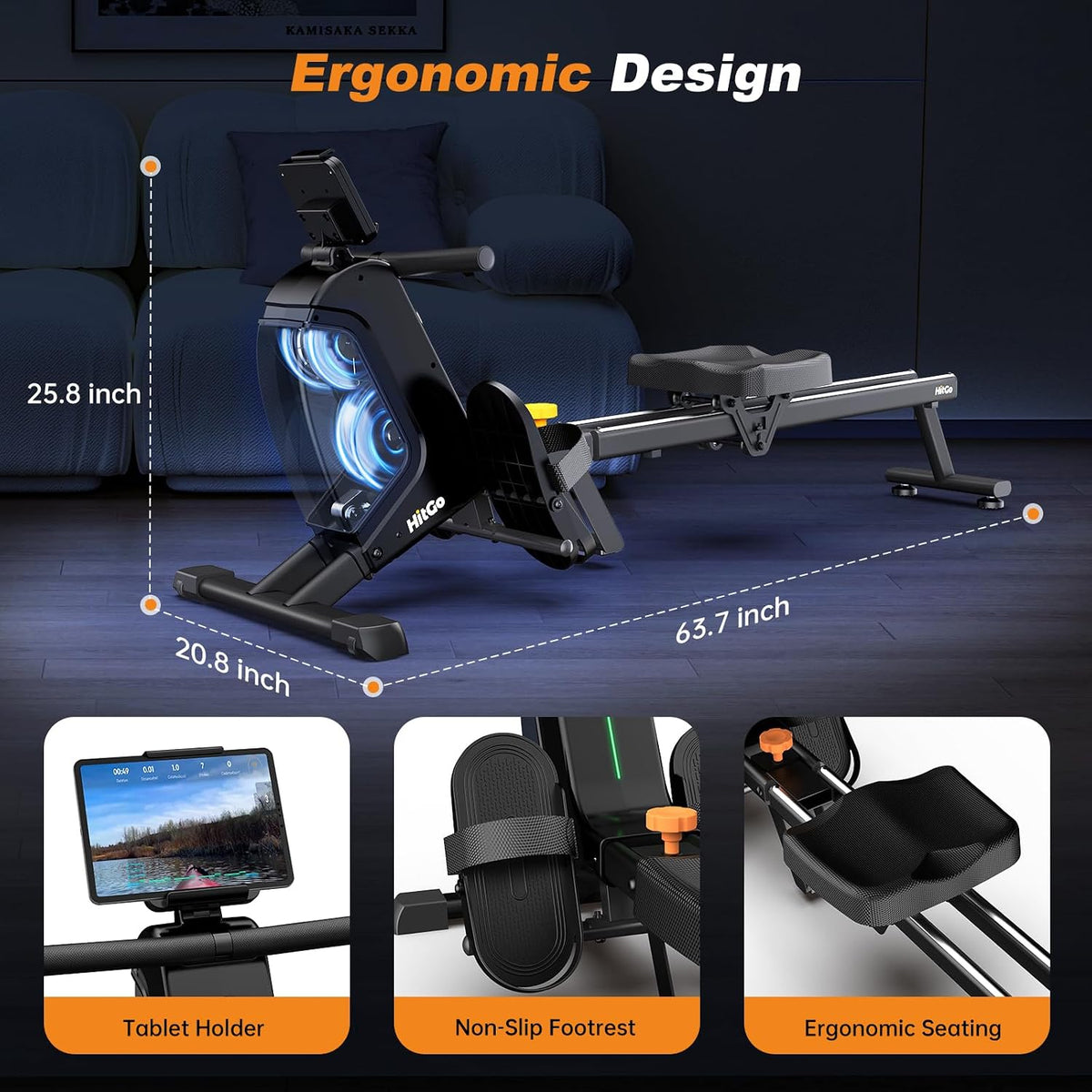 Magnetic Rowing Machines for Home - Foldable Rower Machine