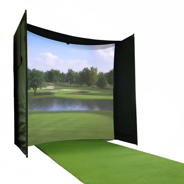 Golf Simulator Impact Screen Kit Built to Enhance Indoor Practice, 9.8'x9.8'x4.9', 4K Quality, DIY Assembly