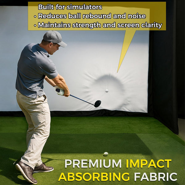 Golf Simulator Enclosure Kit 10 X 8 Ft with 4K-Ready Impact Screen