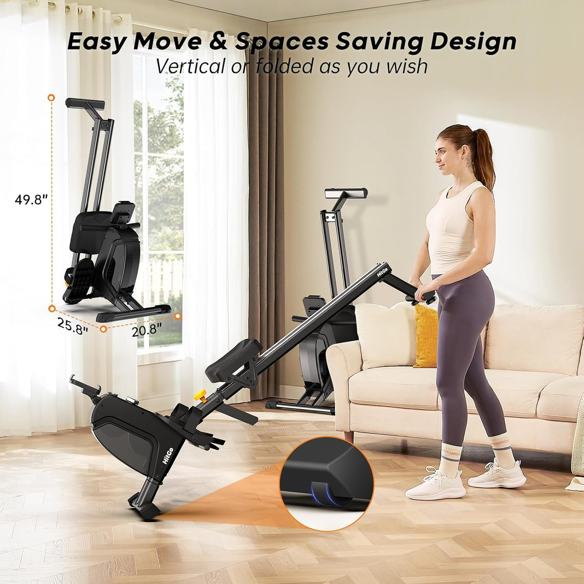 Magnetic Rowing Machines for Home - Foldable Rower Machine