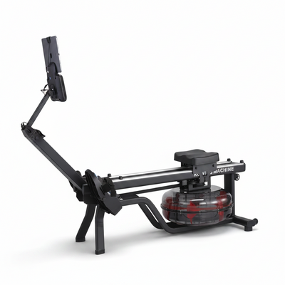 Water Rowing Machines for Home, 380 LBS Capacity Rower Machine with Digital Monitor, Wide Ergonomic Seating and Tablet Holder, App Compatible