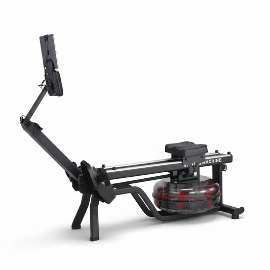 Water Rowing Machines for Home, 380 LBS Capacity Rower Machine with Digital Monitor, Wide Ergonomic Seating and Tablet Holder, App Compatible