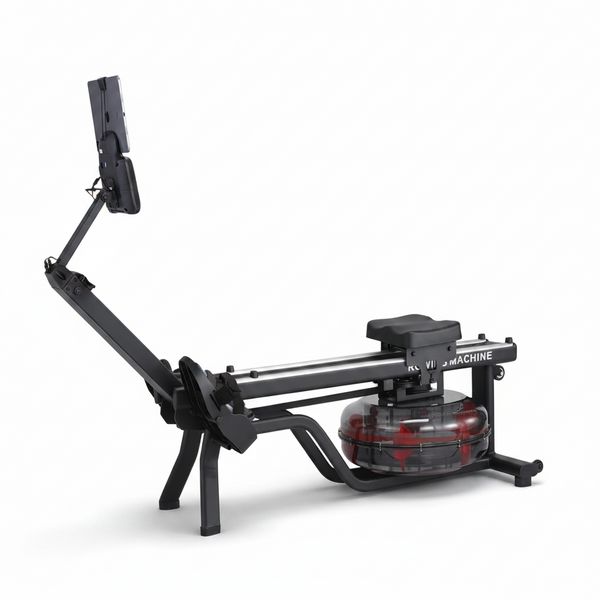 Water Rowing Machines for Home, 380 LBS Capacity Rower Machine with Digital Monitor, Wide Ergonomic Seating and Tablet Holder, App Compatible
